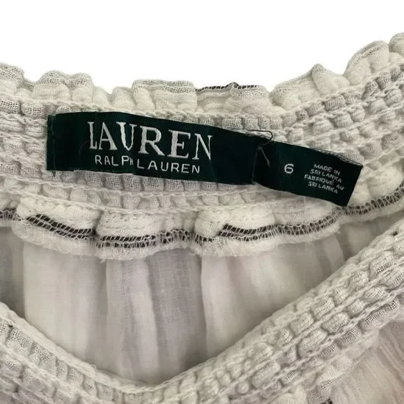 Lauren Ralph Lauren Black White Stripe Midi Summer Dress Women’s Size 6 Small - Picture 4 of 8